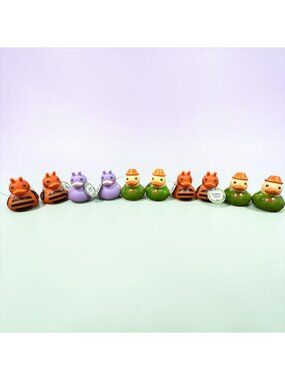 Set Of 10 Assorted Rubber Ducks In Fun Animal & Character Designs For Kids 6 Mon